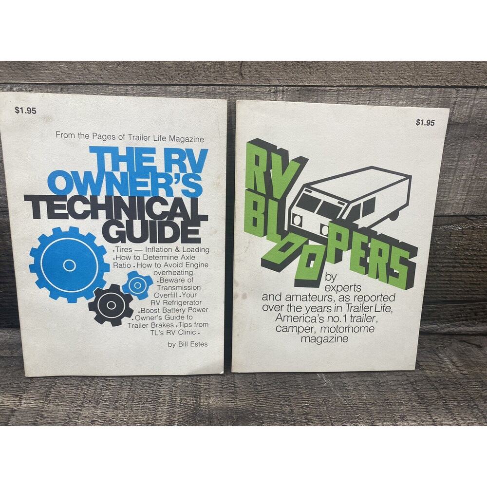 1975 Vintage The RV Owners Technical Guide RV Bloopers How To Guide LOT of 2